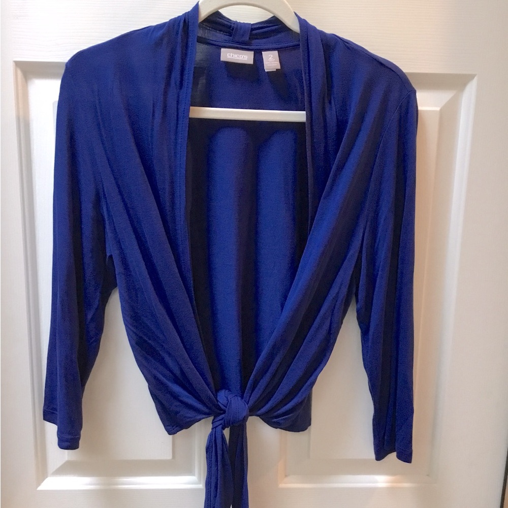 Chico’s Tie Front Crop Cardigan Size 2 (12/14)